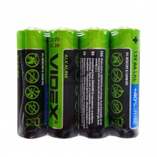 Батарейка лужна Videx Alkaline Videx LR6 AAx4 LR06/AA блістер 4 штуки пальчики блістер
