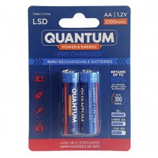 Акумулятор Quantum 2100mAh AA Ni-MH з низьким саморозрядом (LSD) 2шт/уп blister