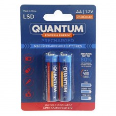 Акумулятор Quantum 2600mAh AA Ni-MH з низьким саморозрядом (LSD) 2шт/уп blister