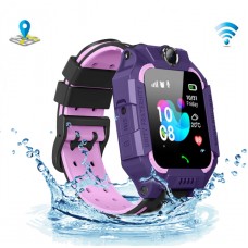 Дитячий розумний смарт-годинник з GPS і камерою Brave Q19 захист від води, батьківський контроль розташування, прослуховування оточення Violet