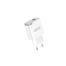 Мережевий зарядний пристрій Aspor A827 IQ (USB/2.4A)- білий