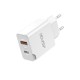 Мережевий зарядний пристрій Aspor A826 PD (20W/USB/Type-C) + кабель USB – Lightning- білий