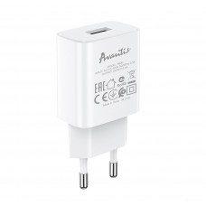 Мережевий зарядний пристрій Avantis A820 (1USB/2.4A)- білий