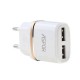 Мережевий зарядний пристрій Aspor A828 Eco 2USB/2.4A + кабель USB – Lightning- білий