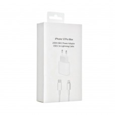 Мережевий зарядний пристрій Apple 20W USB-C MHJ83ZM/A A2347 + кабель Type-C – Lightning- білий