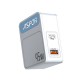 Мережевий зарядний пристрій Aspor A839 45W PD QC (UCB C+A) 2в1 Type-C + Type-C- білий