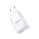 Мережевий зарядний пристрій Aspor A851 Universal Travel Charge (USB/USB-C/3A/65W)- білий