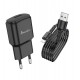 Мережевий зарядний пристрій Avantis A480 Orion (1USB/2.1A) + USB кабель Lightning- чорний